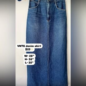 Classic Blue Denim Skirt